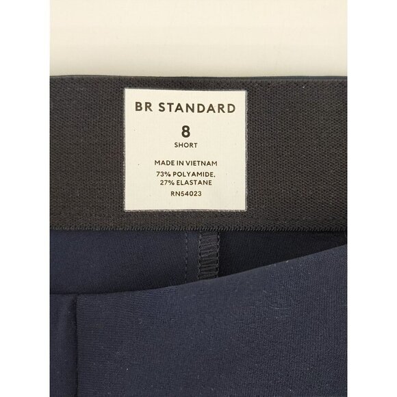 BR Standard Skinny Fit Highrise 4 Way Stretch Navy Blue Pants Size 8 Short - Picture 6 of 15